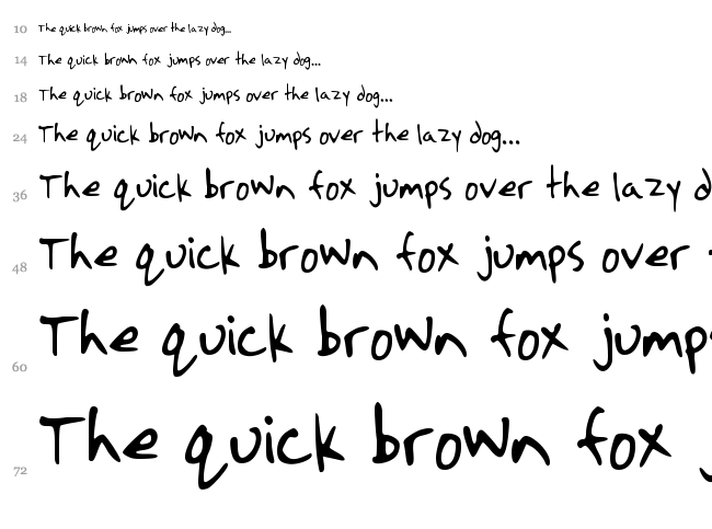 Strassman Script font waterfall